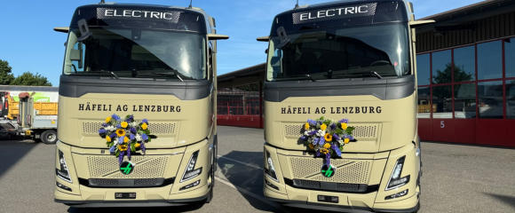 Elektro-Lastwagen der HÄFELI AG Lenzburg